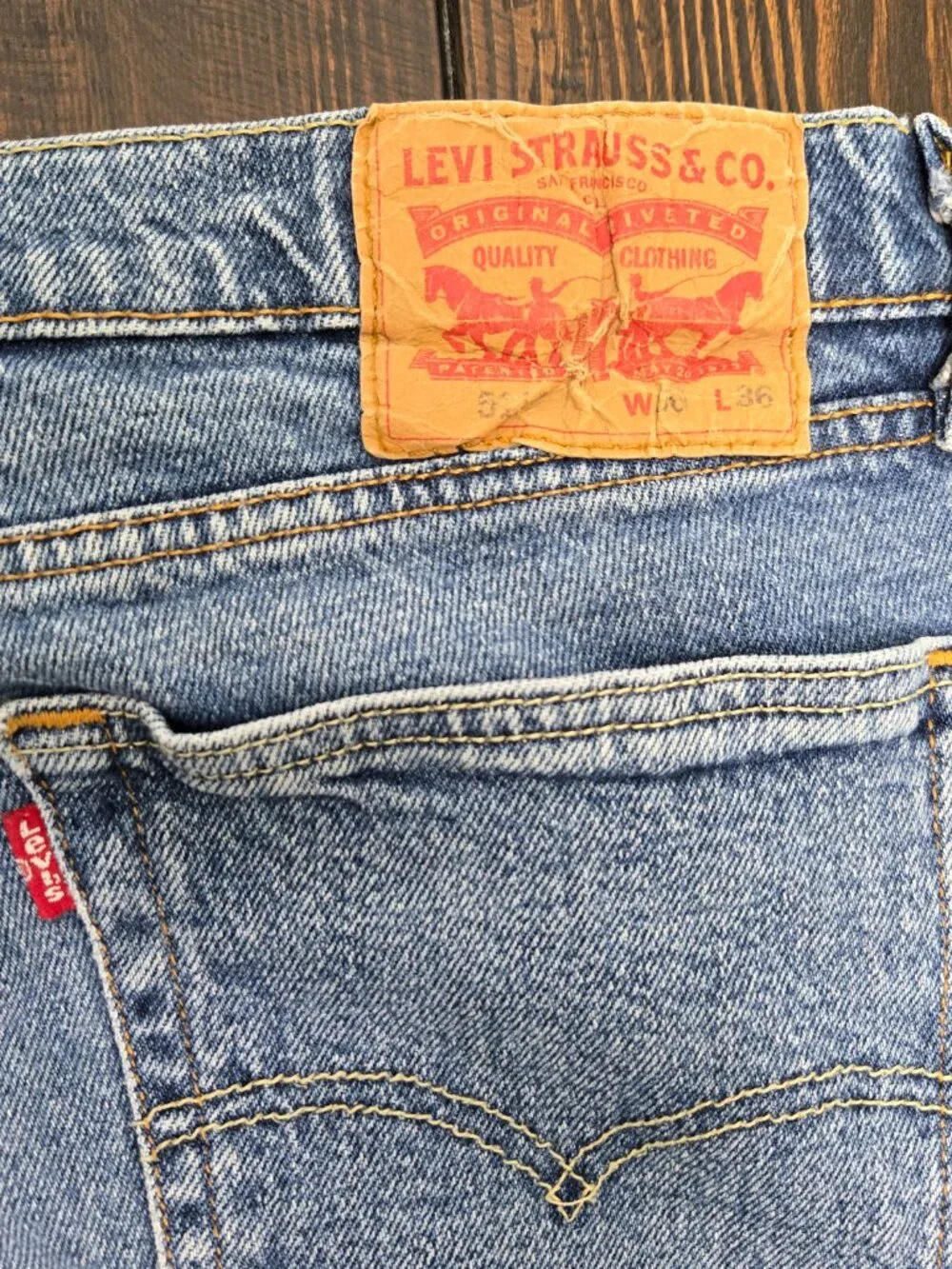Levis 511 Mens Jeans 36x36 Fits 36x35 Slim Fit Straight Medium Wash Blue Denim